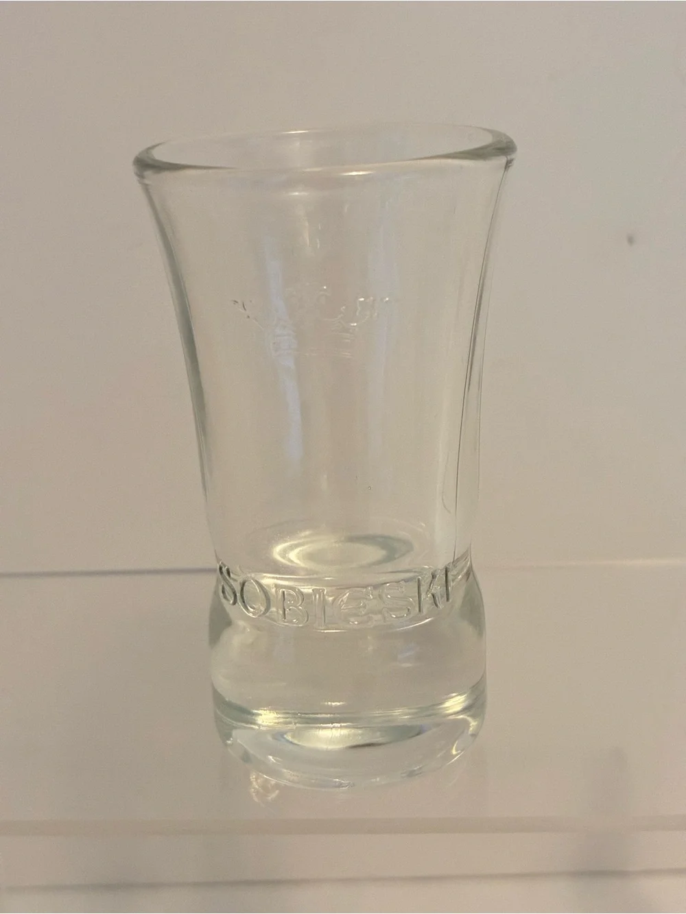 Sobieski Vodka Shot Glasses Clear Glass Set of 4